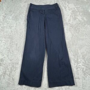 London Jean Chino The Marisa Fit Blue Wide Leg Career Dress‎ Pants Size 2